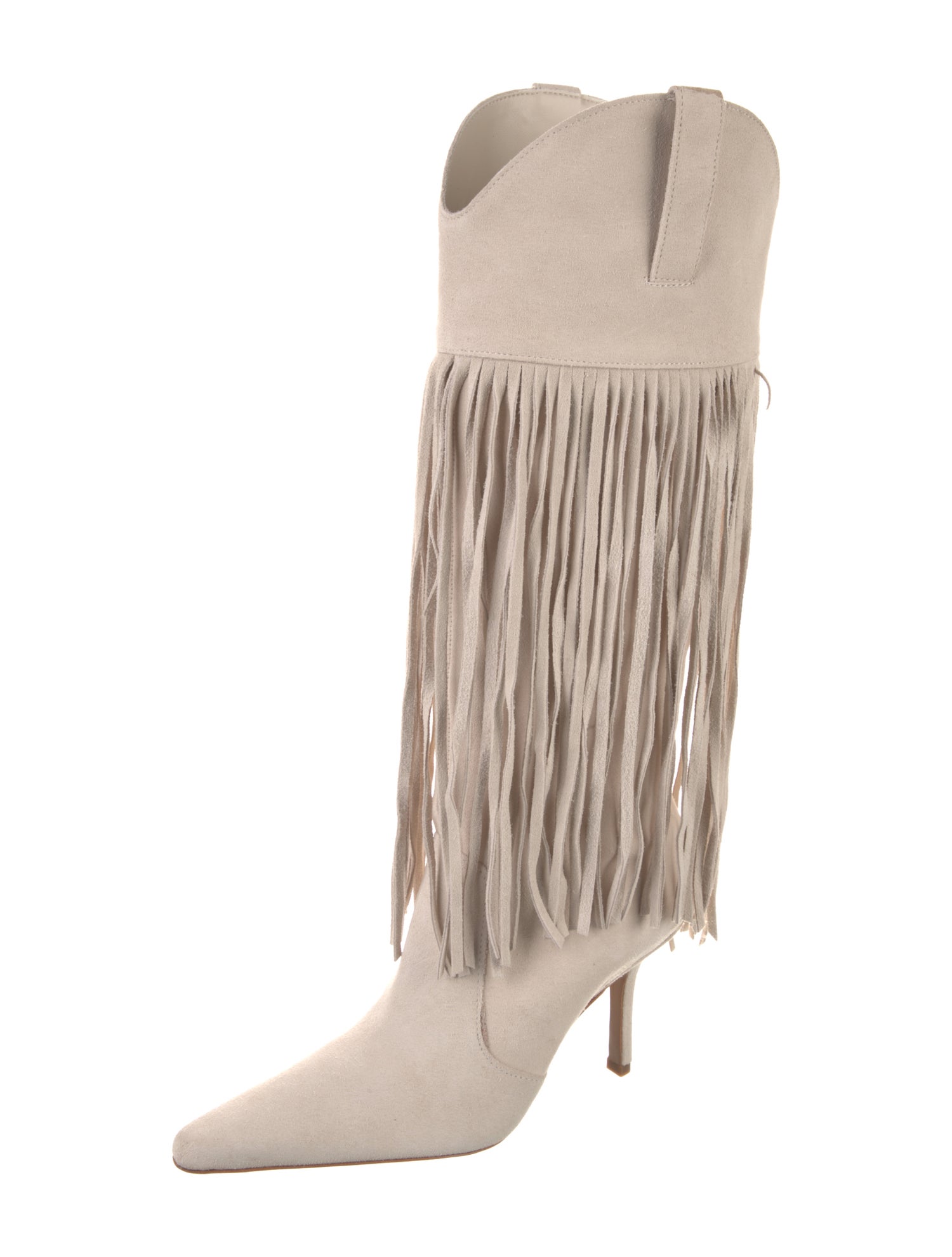 Schutz Suede Colorblock Pattern Boots